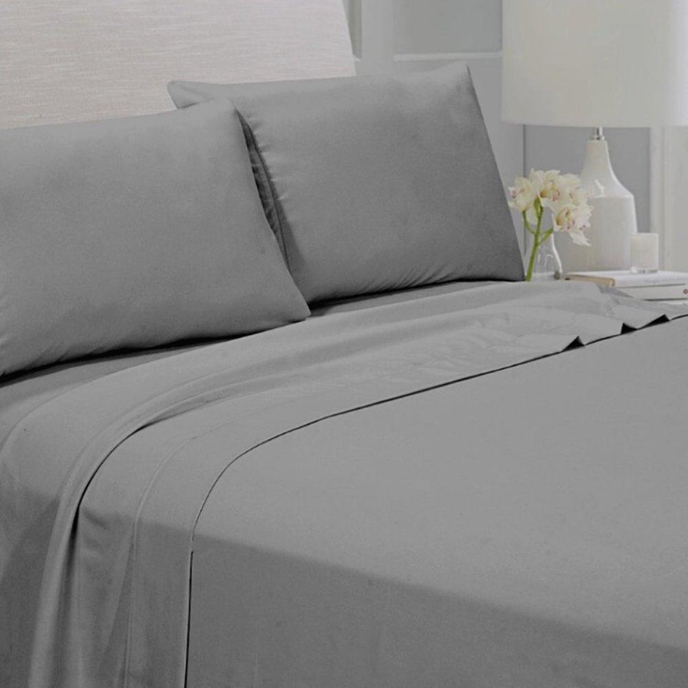New 4-Piece Queen Bedding Sheets • Dark Grey